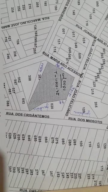 Terreno de esquina para venda com 1.500m² - Jardim Bela Vista Jacareí